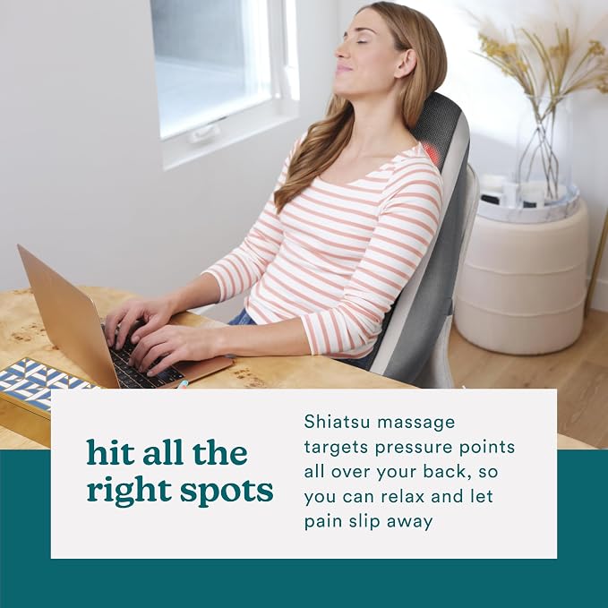 Homedics Shiatsu Massage Cushion with Soothing Heat - Image 5