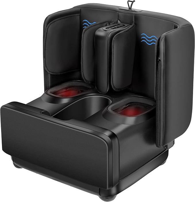 COMFIER Shiatsu Foot & Calf Massager with Heat,2 in 1 Ottoman,FSA Eligible by COMFIER