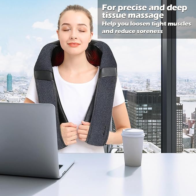 Mirakel Heat Neck Massager for Pain Relief Deep Tissue - Gift for Women Men - Image 4