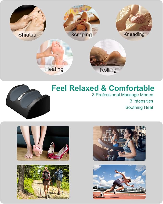 LINGTENG Shiatsu Foot Massager with Heat, FSA Eligible HSA Foot Massager - Image 6