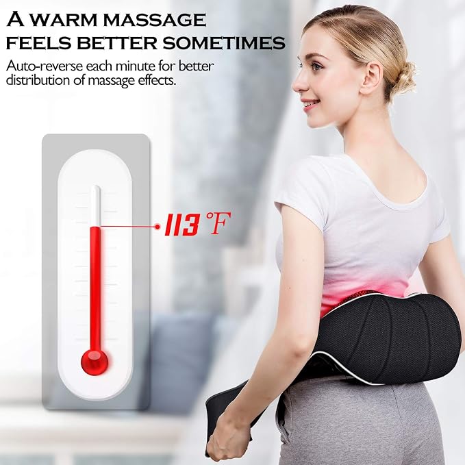 VIKTOR JURGEN Christmas Women Men Gifts, Shiatsu Neck and Shoulder Massager with Heat Deep Tissue Kneading Sports Recovery Massagers for Back, Relaxation Gift for Dad, Mom, Husband, Wife, Him, Her - Image 6