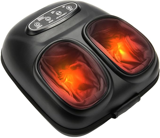 LINGTENG Foot Massager, Heated Foot Massager (Graphite Black) by LINGTENG