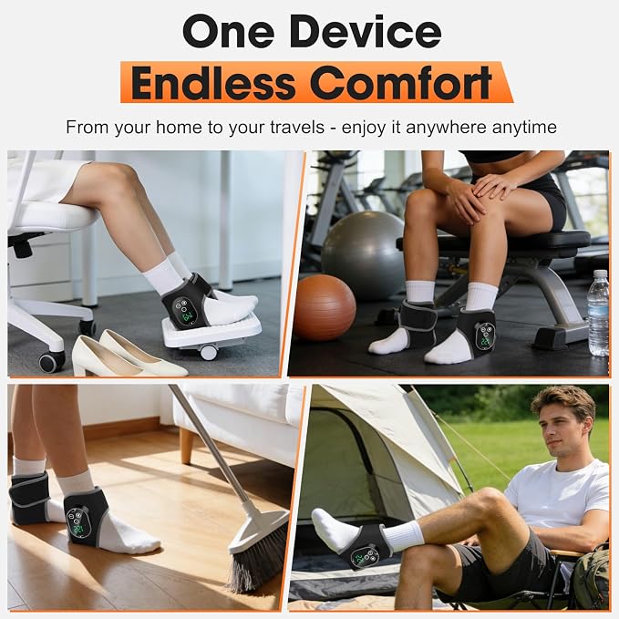 2PCS Cordless Ankle Heating Pads, Foot and Ankle Massager for Pain Relief - Image 6
