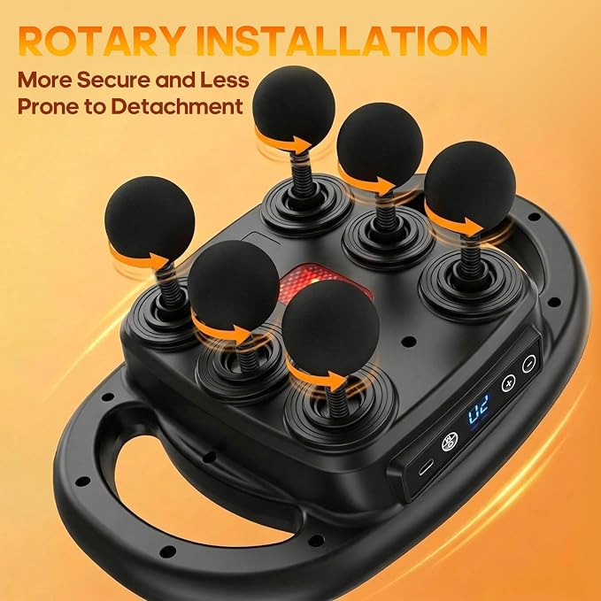 AERLANG Massage Gun Deep Tissue Muscle Back Massager for Pain Relief 6 Head - Image 5