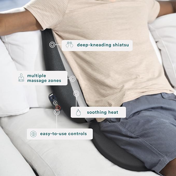 Homedics Shiatsu Massage Cushion with Soothing Heat - Image 3