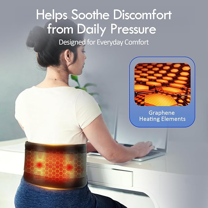 Comfytemp Cordless Portable Heating Pad with Massager for Lower Back FSA - Image 3