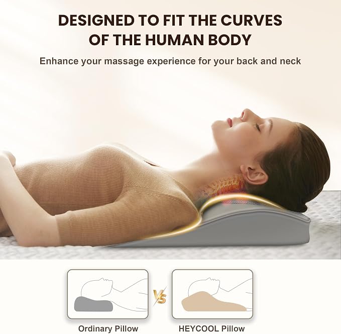Heycool Shiatsu Neck Back Massager, FSA Eligible HSA Massage Pillow - Image 2