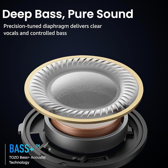 TOZO A1 Wireless Earbuds Bluetooth 5.3 Light Weight in Ear Headphones | IPX5 Waterproof,2 Mics for AI Calls,Immersive Premium Sound Bass Headset with Charging Case,32 EQ via App Rose Gold - Image 6