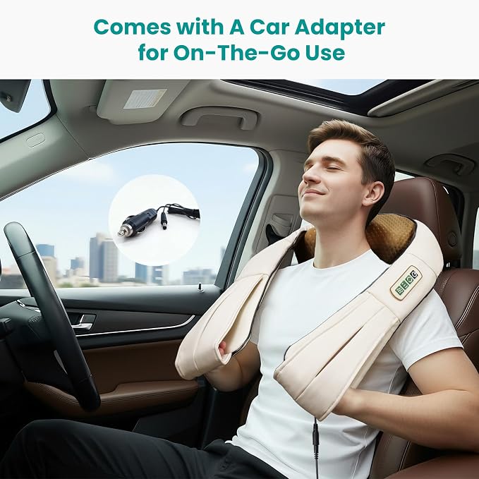 Nekteck Shiatsu Neck Massager with Heat for Pain Relief, NOT Cordless - Image 8