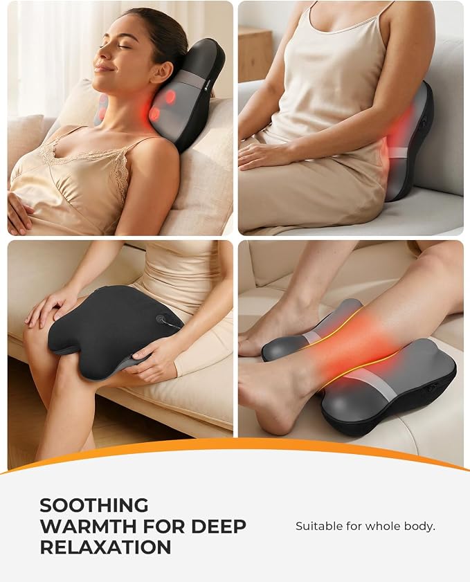CooCoCo Cordless Neck Back Massager with Heat, Shiatsu Kneading, FSA - Image 6