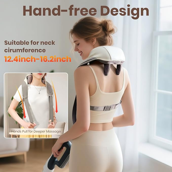 Neck Massager for Pain Relief Deep Tissue with Heat, Brushless - Image 6