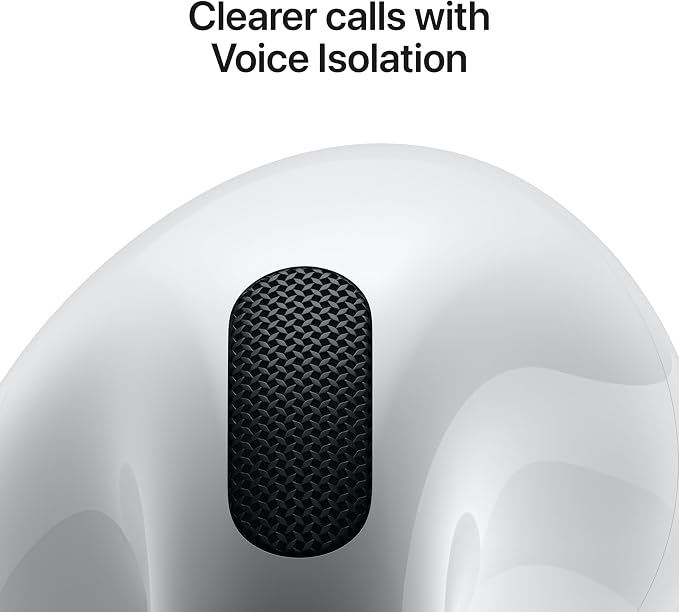 Apple AirPods 4 Wireless Earbuds, Bluetooth Headphones, Personalized Spatial Audio, Sweat and Water Resistant, USB-C Charging Case, H2 Chip, Up to 30 Hours of Battery Life with AppleCare+ (2 Years) - Image 5
