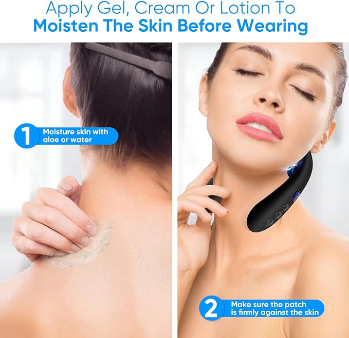 Electric Neck Massager with Heat - 10 Modes & 16 Levels, Portable for Travel, Perfect for Relaxation，Black - Image 3