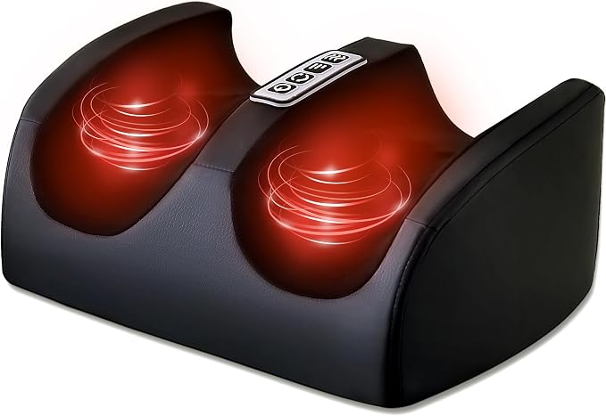 Foot Massager with Heat Electric Foot and Calf Massager Black by CCHYF