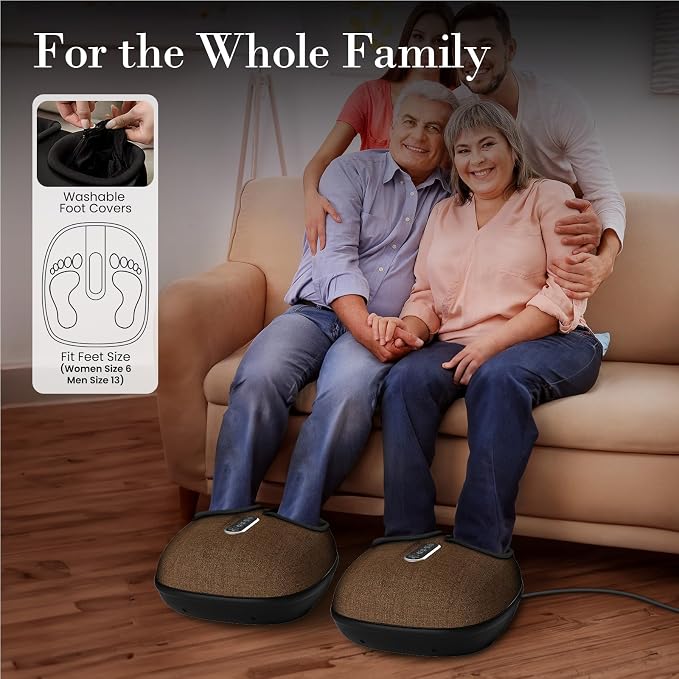 CuPiLo Foot Massager with Heat & Remote Control,FSA Eligible HSA, Brown - Image 7