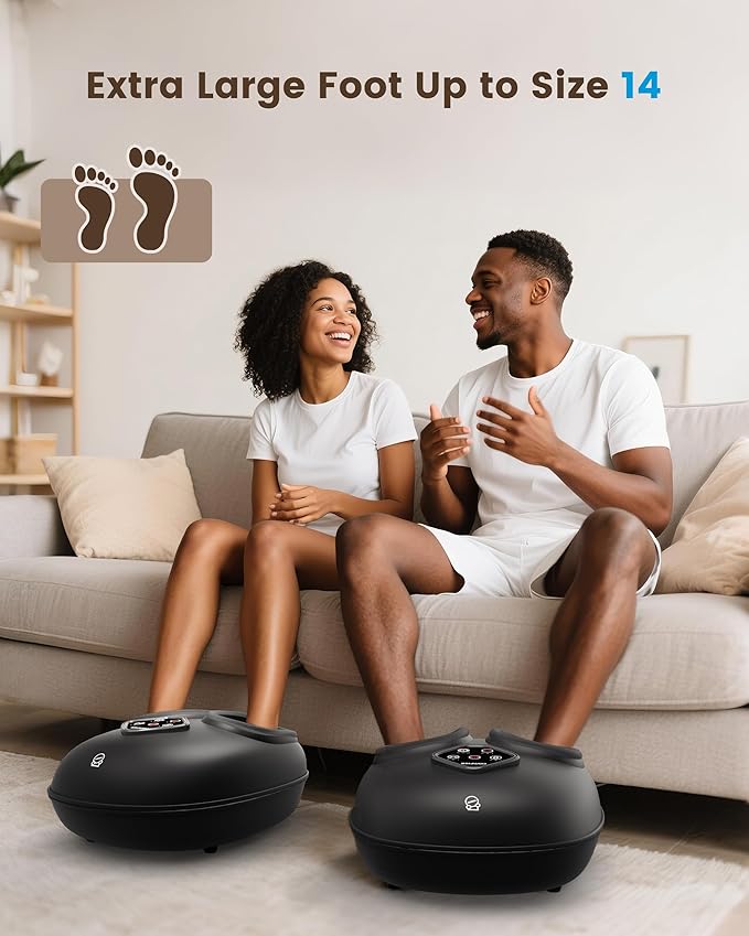 COMFIER Foot Massager with Heat & Compression, Deep Kneading & Rolling Massage for Tired Feet, Fits Up to Size 14, Adjustable Intensity, Spa-Like Relaxation Gift for Mom, Mothers Day - Image 6