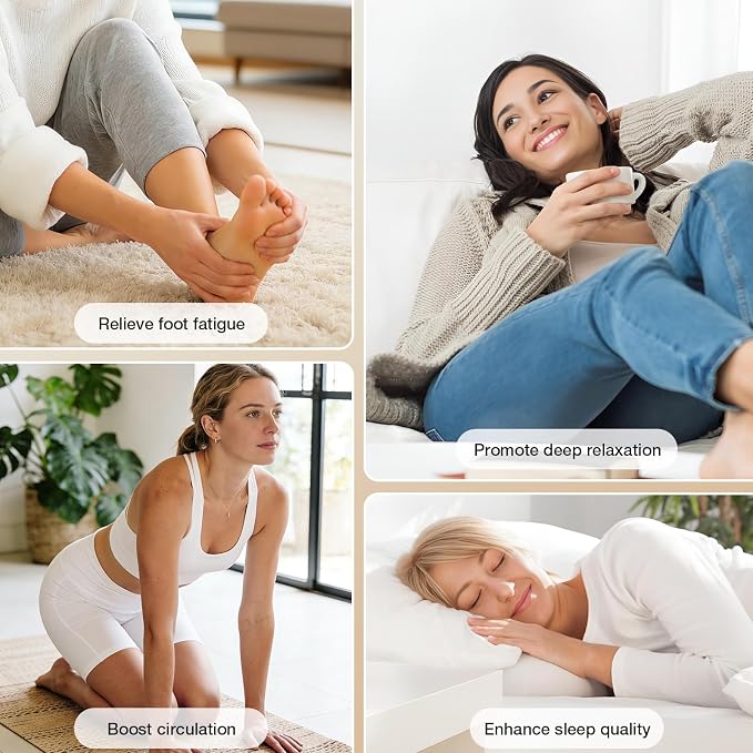 veicomtech Shiatsu Foot Massager with Heat, Electric Foot Massager Machine for Plantar Fasciitis Neuropathy with Remote Control, Adjustable Vibration and Compression (Black) - Image 9