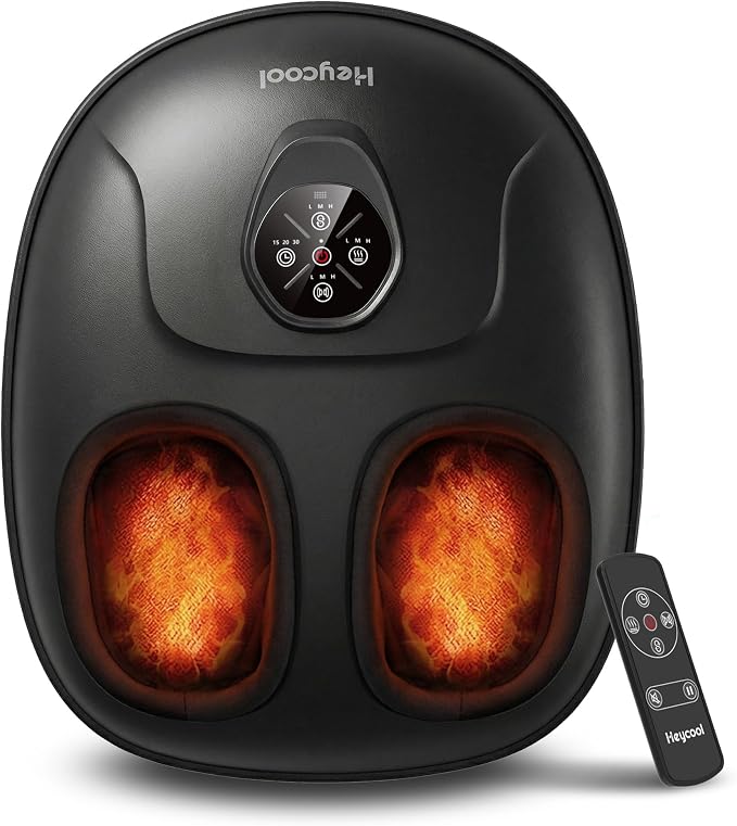 Heycool Foot Massager with Heat, Deep Shiatsu for Neuropathy Pain Relief by Heycool