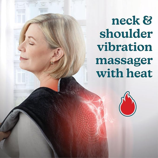 Homedics Heating Pad Vibrating Heated Neck & Shoulder Massage - Image 2