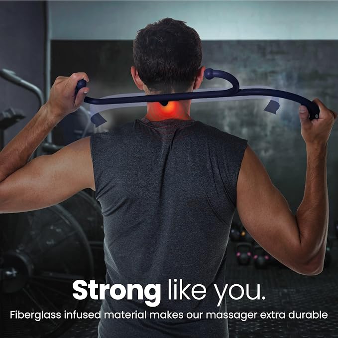 LiBa Back and Neck Massager Trigger Point Hook Therapy Tool Navy - Image 4