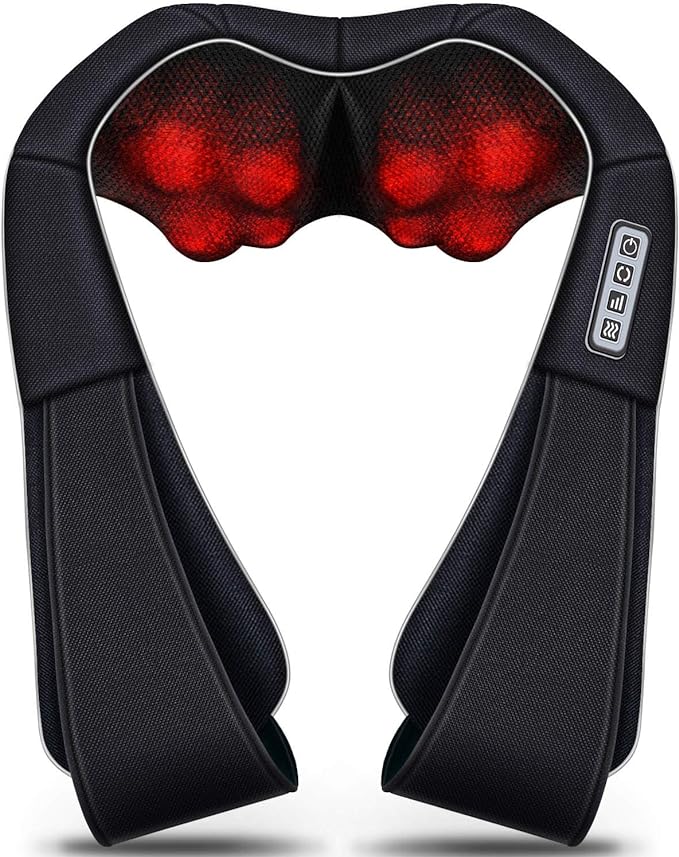 VIKTOR JURGEN Christmas Women Men Gifts, Shiatsu Neck and Shoulder Massager with Heat Deep Tissue Kneading Sports Recovery Massagers for Back, Relaxation Gift for Dad, Mom, Husband, Wife, Him, Her by VIKTORJURGEN