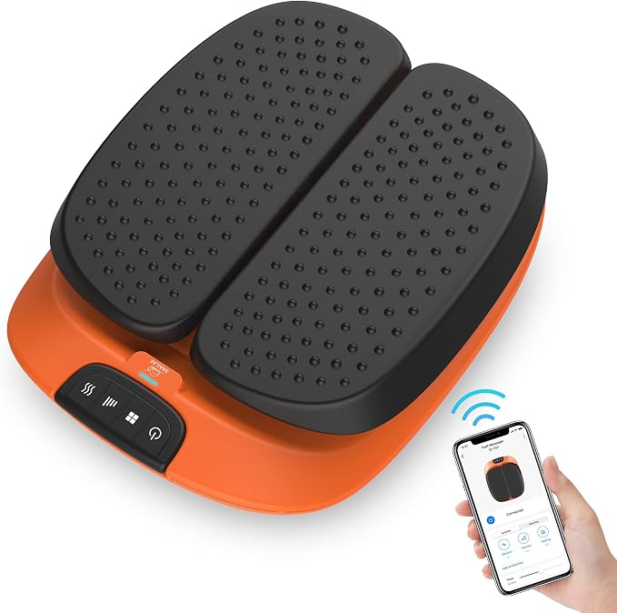 Snailax Vibration Foot Massager with Heat, App Control, Adjustable Vibration Electric Foot Massager Machine for Circulation, Plantar Fasciitis, Pain, Remote Control by Snailax