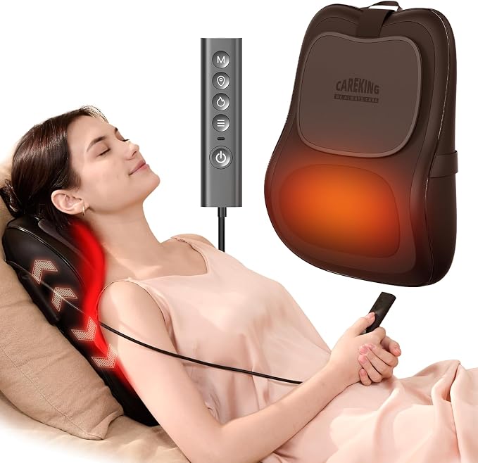 Back Massager With Heat For Pain Relief, 3D Lower Back Massager Deep Tissue by CAREKING