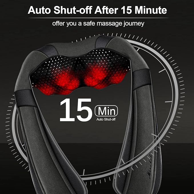 Mirakel Shiatsu Neck & Back Massager with Heat for Pain Relief Deep Tissue - Image 3