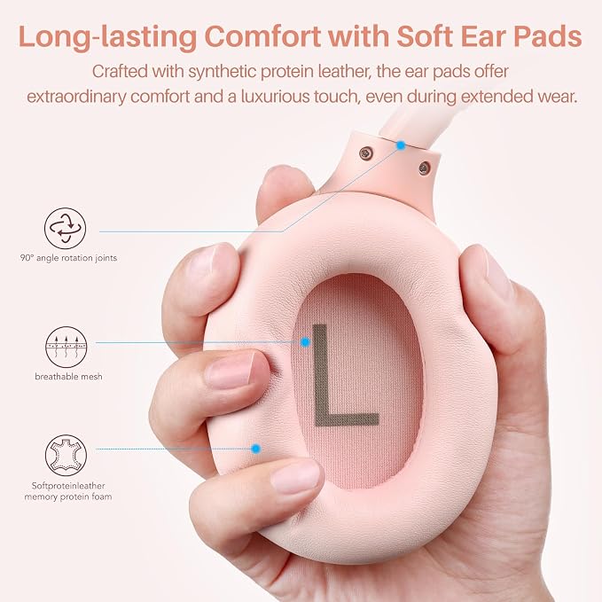 TOZO Hybrid Active Noise Cancelling Headphones, Hi Res Audio | Wireless Over Ear Bluetooth Headset, 60H Playtime, Custom EQ via App Deep Bass Comfort Fit Ear Cups, for Home Office Travel - Image 5