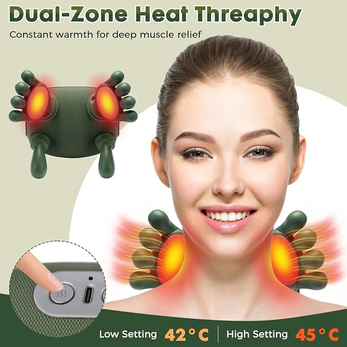 Heated Neck Massager Electric Shoulder and Back Tissue Massager - Image 6