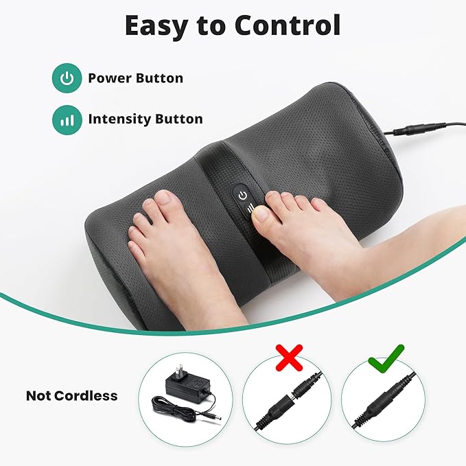 Medcursor Foot Massager with Heat - Foot and Calf Massager with Massage Roller, Deep Massage for Plantar Fasciitis, Pain Relief, Neuropathy, Relax for Home or Office Use (Not Cordless) - Image 6