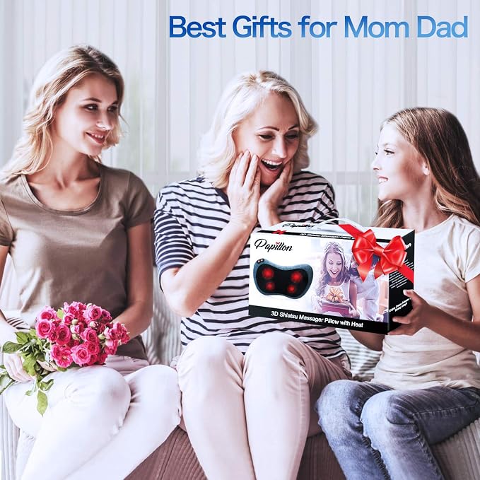 Papillon Back Massager for Pain Relief Deep Tissue with Heat, Gifts for Men - Image 7