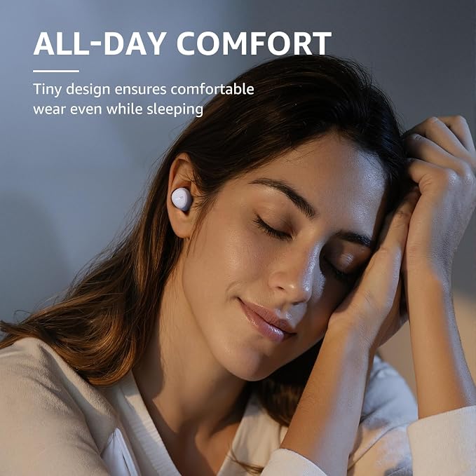 TOZO A1 Wireless Earbuds Bluetooth 5.3 Light Weight in Ear Headphones | IPX5 Waterproof,2 Mics for AI Calls,Immersive Premium Sound Bass Headset with Charging Case,32 EQ via App Light Purple - Image 4