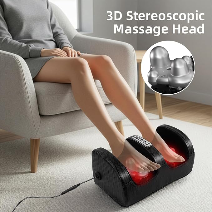 cotsoco Foot Massager with Heat, Foot Massager for Foot Massage and Calf Massage,Foot and Calf Massager with Roller, Feet Massager Suitable for Relax at Home or Office, Gifts for Mom Dad Women Men - Image 8