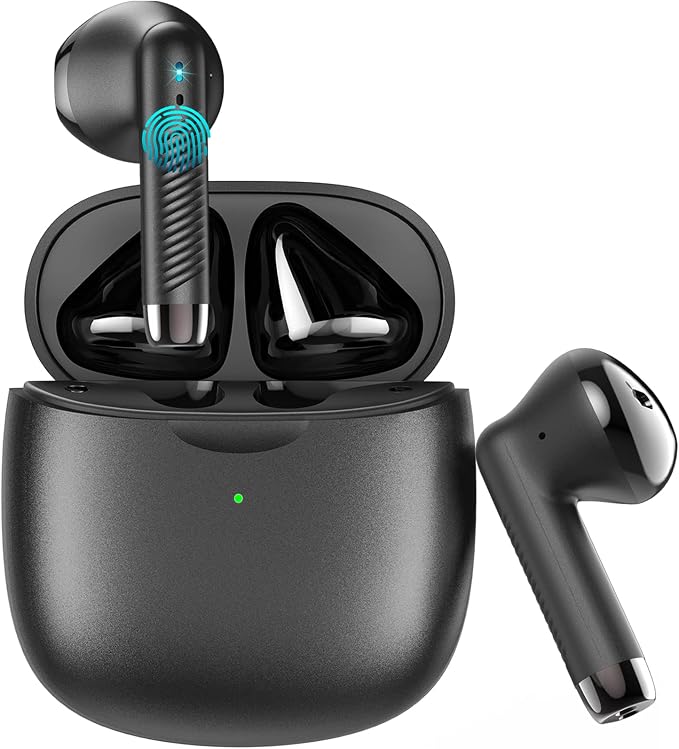 Wireless Earbuds, Bluetooth 5.4 Earbuds Stereo Bass, Bluetooth Headphones in Ear Noise Cancelling Mic, Earphones IP7 Waterproof Sports, 32H Playtime USB C Mini Charging Case Ear Buds for Android iOS by Jxrev