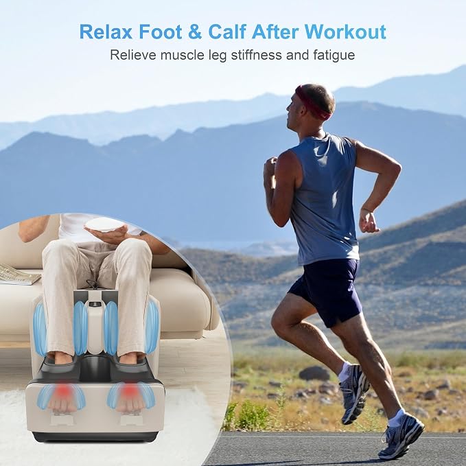 COMFIER 2-in-1 Shiatsu Foot Massager&Foot Rest,Foot and Calf Massager with APP Control,Heated Feet Massager for Foot Pain Relief,Gifts for Men Women - Image 6