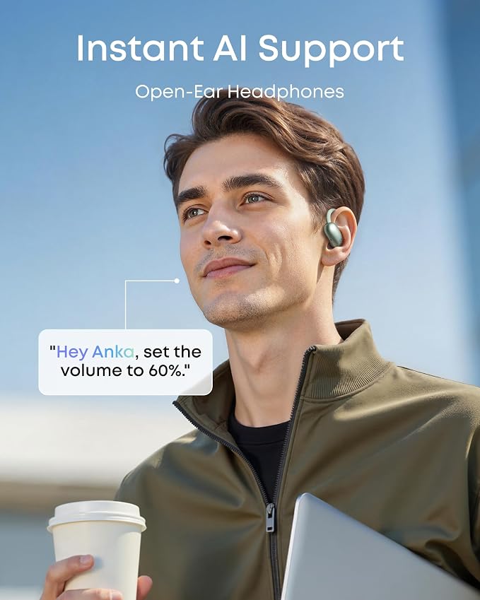 Soundcore AeroFit 2 by Anker Open Ear Earbuds, AI Assistant Earbuds | AI Assistant, Real-Time Translation, 4 Adjustable Positions, 42H Playtime, Rich Bass, Hi-Res, IP55, AI Clear Calls - Image 3