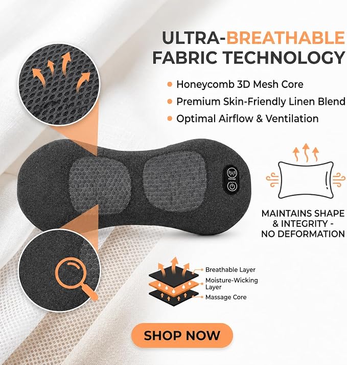 3-in-1 Cordless Lumbar Support Pillow with Heat, Vibration and Traction, Electric Lower Back Massager for Pain Relief Deep Tissue, Decompression Back for Chair, Bed, Car - Image 5