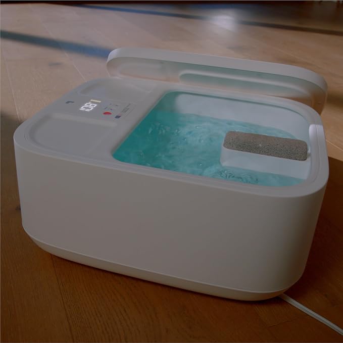 Sharper Image® Spahaven Heated Foot Bath – Bubble Jets, Massage Rollers, 105°F, Pumice Stone Callus Remover| XL Foot Soaking Tub| Feet Scrubber| Home Pedicure Foot Spa| Womens Relief & Relaxation Gift - Image 9