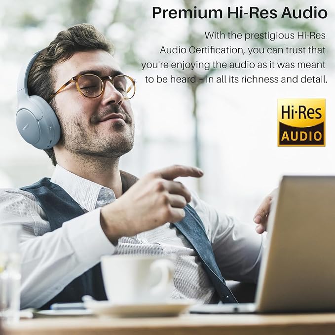 TOZO Hybrid Active Noise Cancelling Headphones, Hi Res Audio | Wireless Over Ear Bluetooth Headset, 60H Playtime, Custom EQ via App Deep Bass Comfort Fit Ear Cups, for Home Office Travel - Image 2