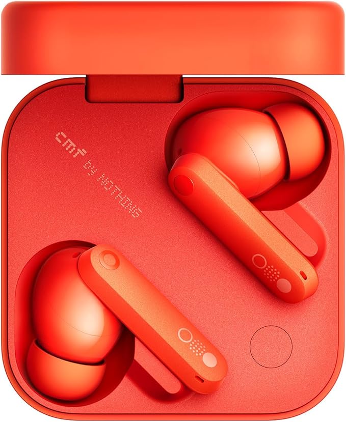 CMF Buds Pro 2 Wireless Earbuds with Smart Dial, 50dB Hybrid Noise Cancelling Earbuds Wireless Bluetooth 5.3, 11mm Bass with LDAC, 6 Hi-Res Audio Mics, 43H Playtime, Fast Charging Case, Orange by CMFbyNOTHING