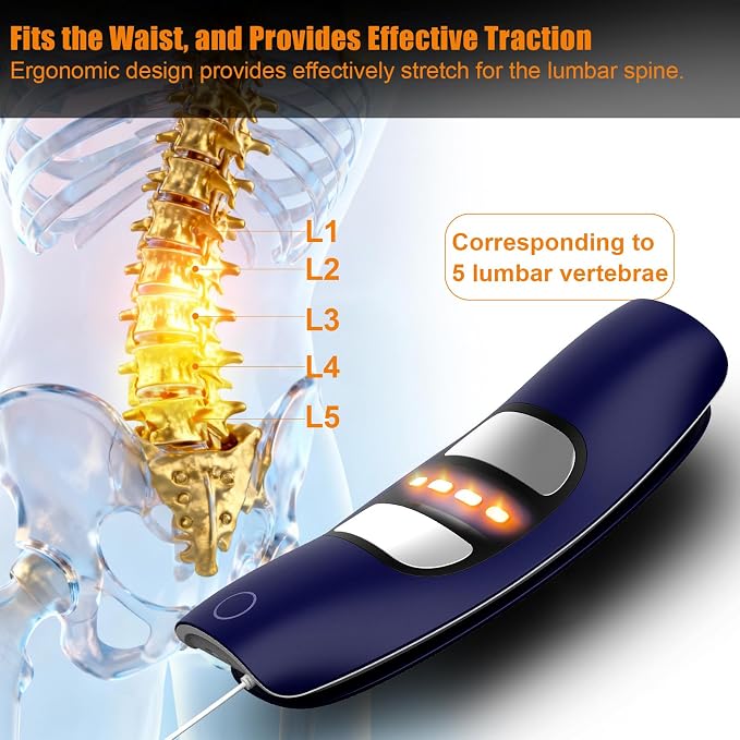 Lower Back Massager with Traction,Heat,Electrotherapy and Vibration - Image 5