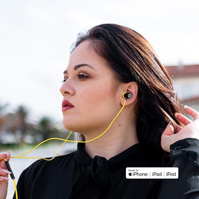 LUDOS Ultra iPhone Wired Headphones Earbuds Earphones with Lightning Connector Apple MFi Certified, 5 Years Warranty, for iPhone 14 13 12 11 Pro Max X XS XR 8 7 Plus with Microphone Control - Yellow - Image 9