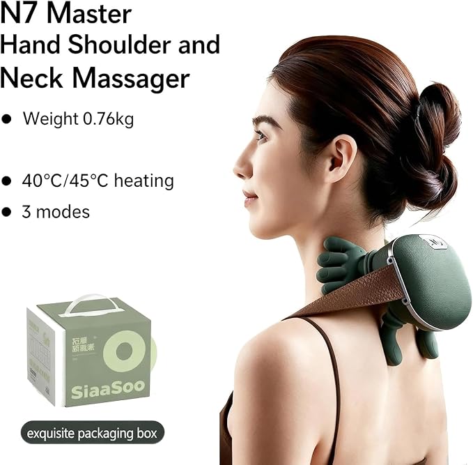 Neck Massager with Heat for Pain Relief deep Tissue, Bionic Heated Massager with Fingers, 4D Kneading Massage, 2026 Upgraded Simulates a Real Palm Massage for Comfort, Relax Muscle Tension - Image 6