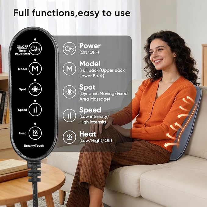 4D Electric Shiatsu Back Massager with Heat - Image 7