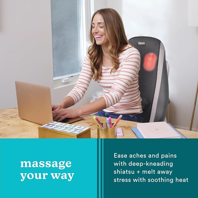 Homedics Shiatsu Massage Cushion with Soothing Heat - Image 7