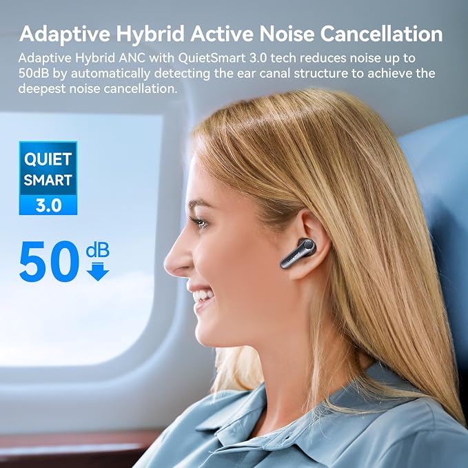 EarFun Air Pro 4 Adaptive Hybrid Noise Canceling Wireless Earbuds, Qualcomm Snapdragon Sound, aptX™ Lossless, 6 Mics AI CVC 8.0 Call, LDAC Hi-Res Audio, 52H Playtime, Bluetooth 5.4, in-Ear Detection | Qualcomm Snapdragon Sound, aptX Lossless, LDAC Hi-R... - Image 2