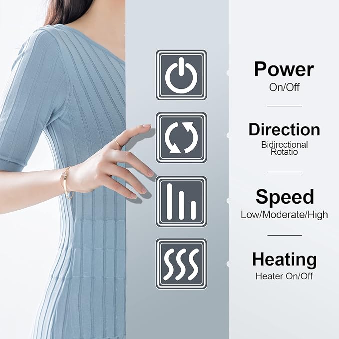 Shiatsu Neck and Back Massager with Heat for Pain Relief Deep Tissue Gifts - Image 2