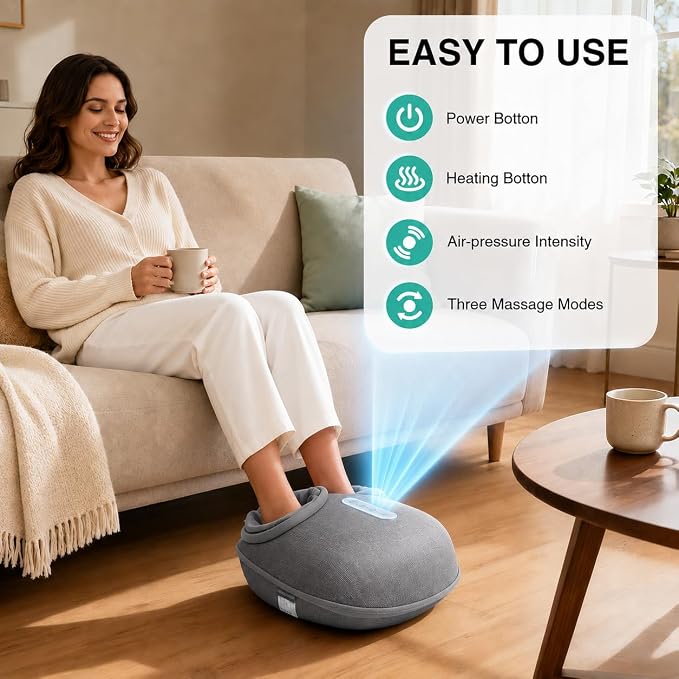 Medcursor Foot Massager with Heat, Shiatsu Deep Kneading [2026 Upgraded] - Image 3