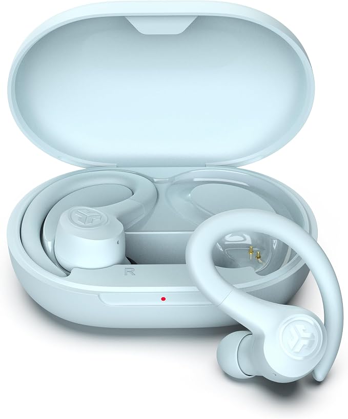 JLab, Go Sport+, True Wireless Workout Earbuds, Bluetooth Sport Earbuds, Clear Calling, Light Blue - Image 4